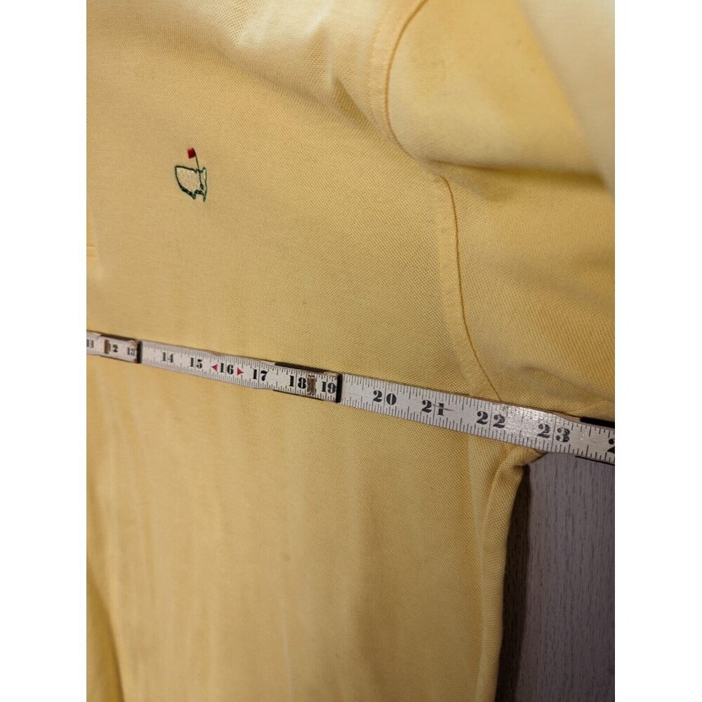 Masters Collection Yellow Solid Short Sleeve Polo Golf Shirt Men's Size Large - Picture 5 of 6